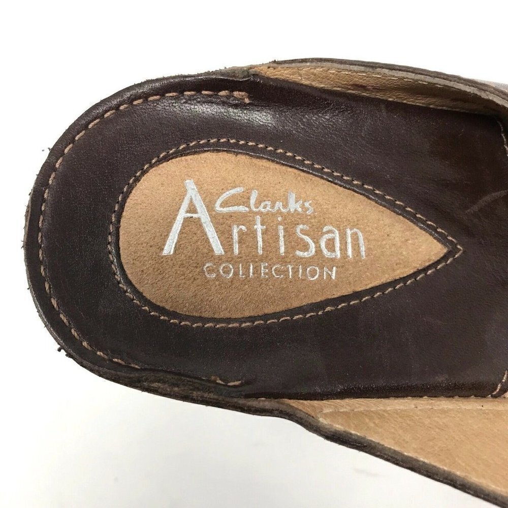 Clarks Brown Leather Sandals - Picture 8 of 8
